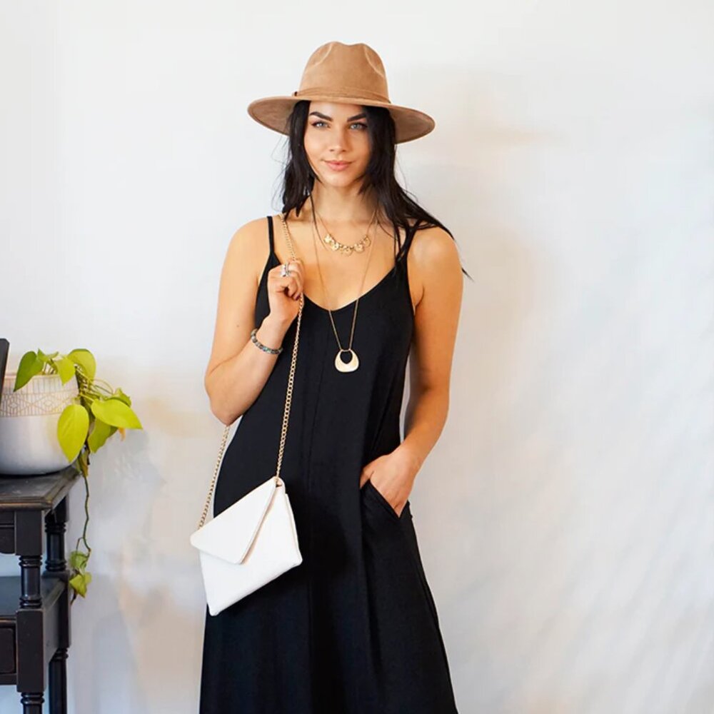 Skivy Femme Black Goddess Gown Maxi Dress